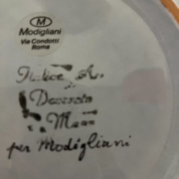 MODIGLIANI VIA CONDOTTI ROMA DECORATIVE HANGING PLATE-10.5 inch - Picture 4 of 6